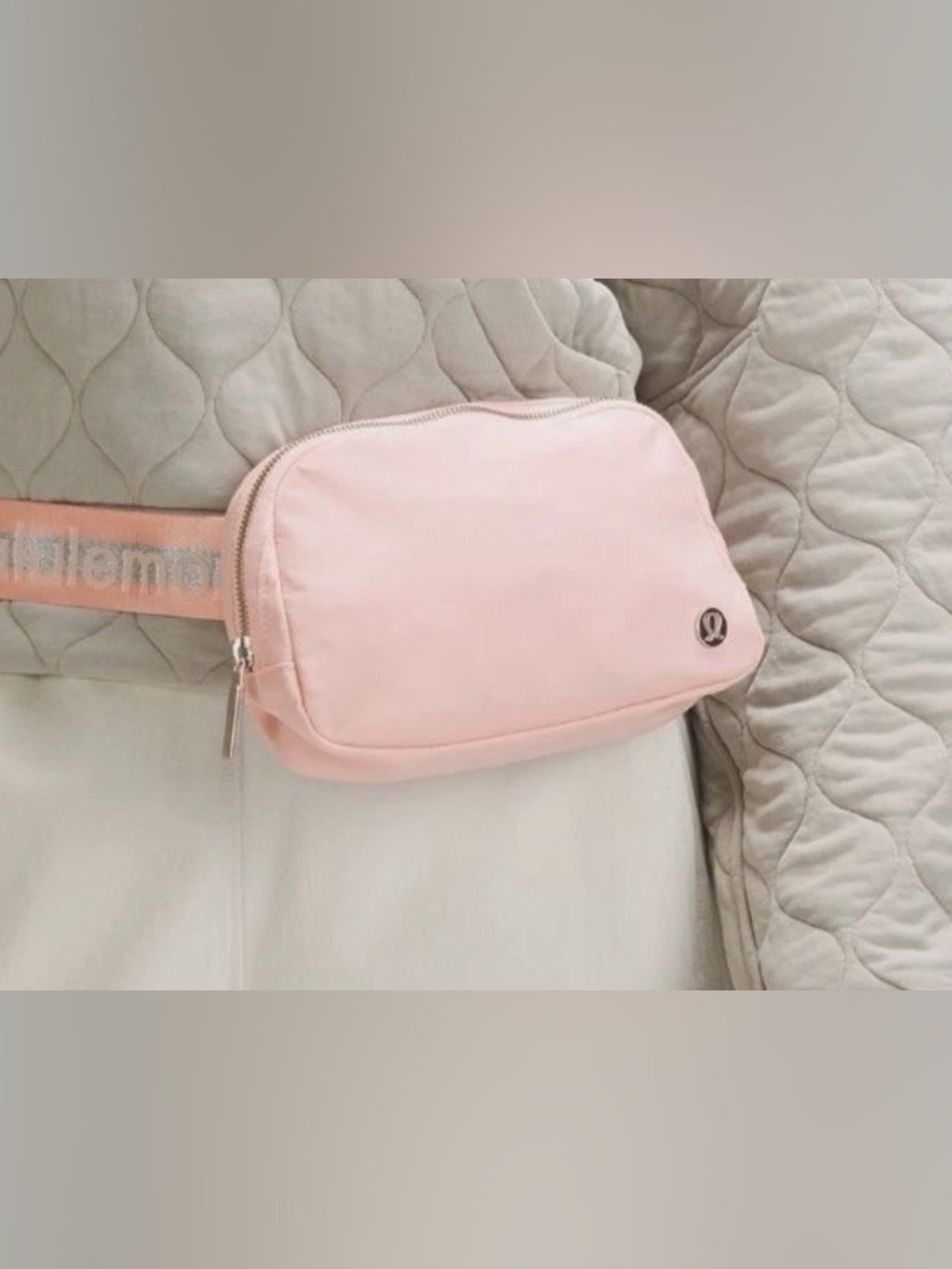 lululemon athletica Everywhere Belt  Bag blush pink logo strap belt